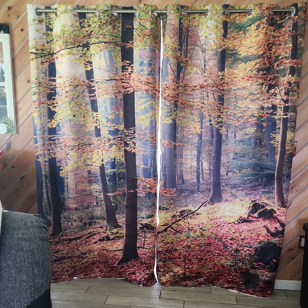 Forest Print Curtains